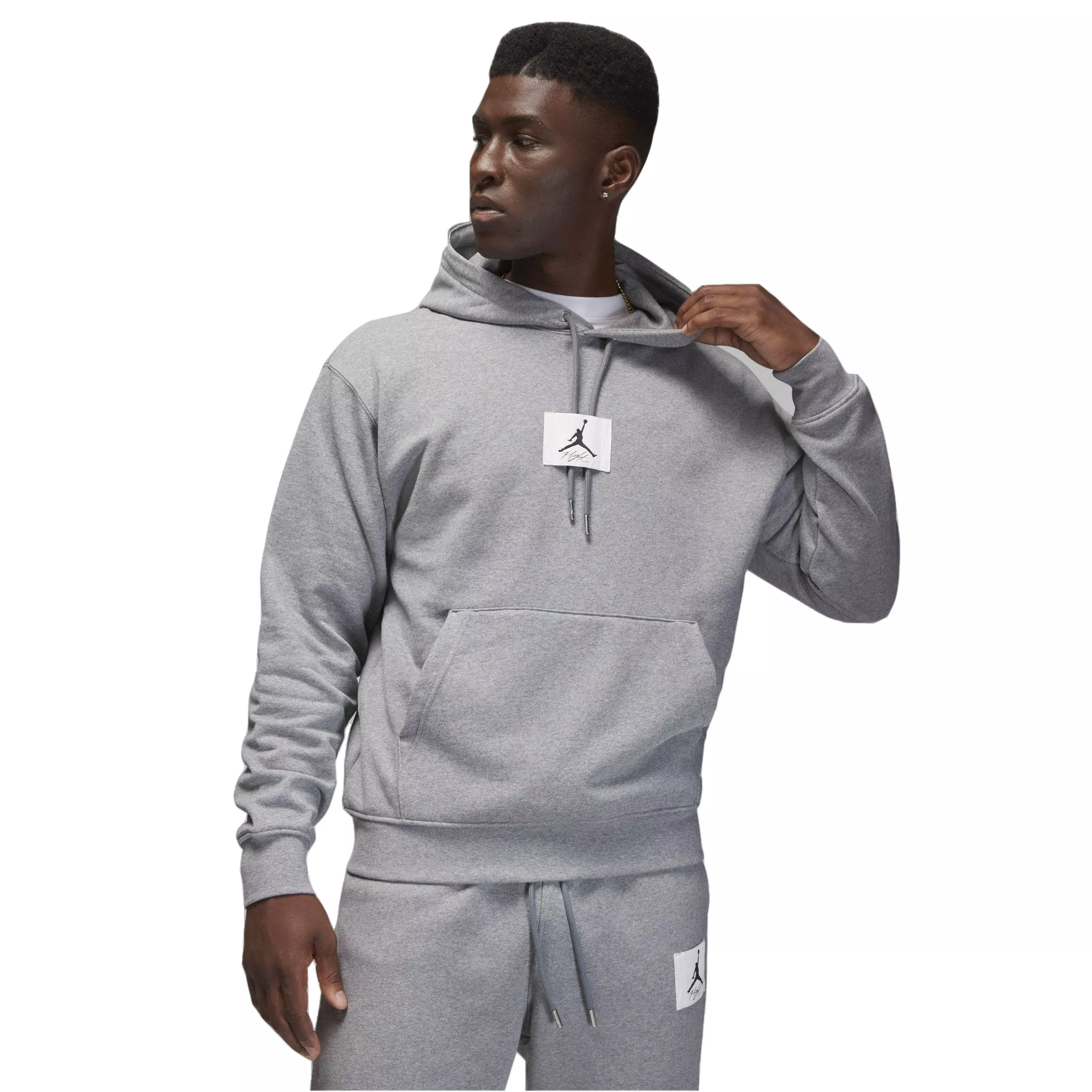 Jordan fleece best sale hoodie grey